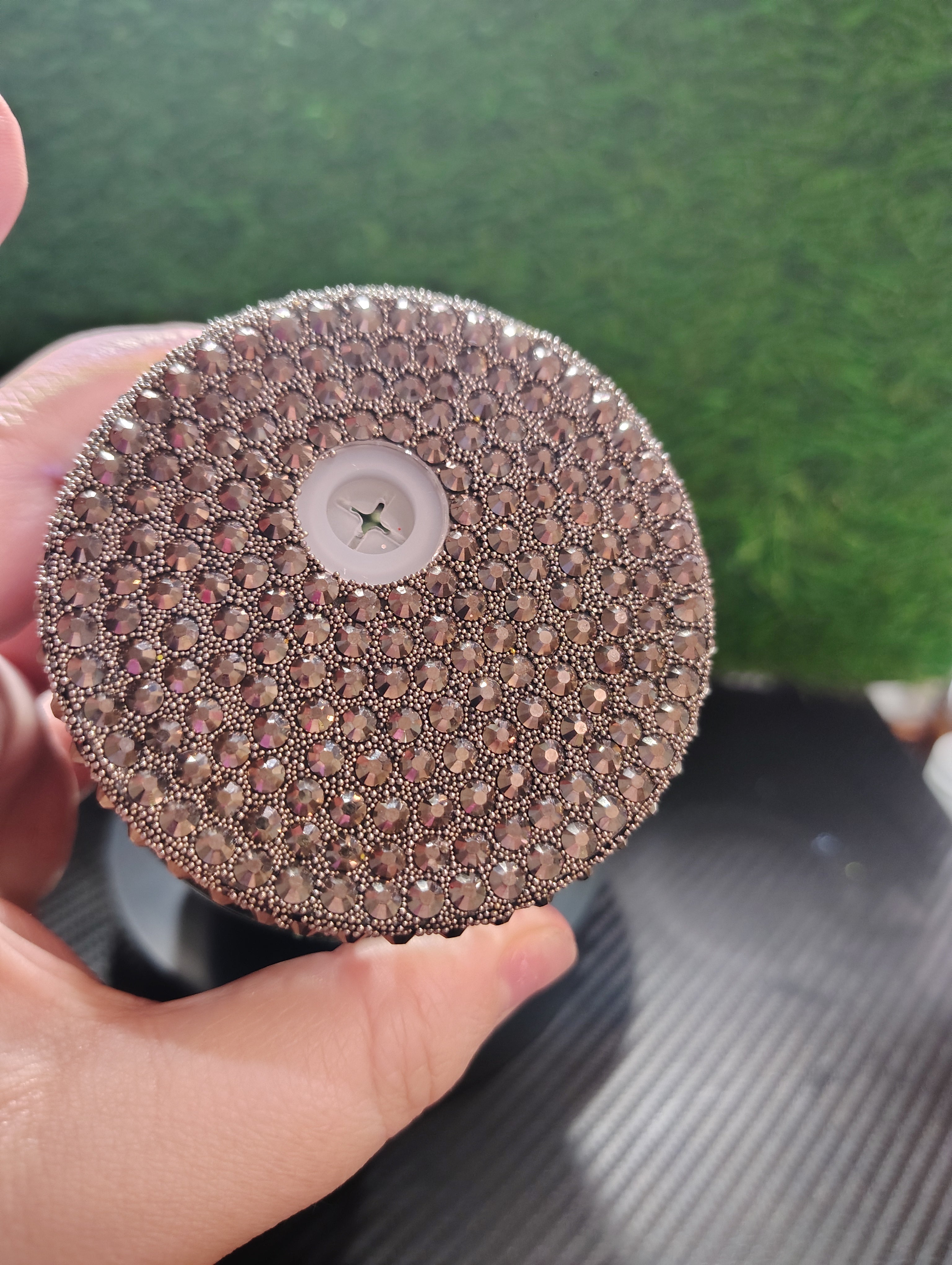 Military Wife glitter with rhinestone Lid 16oz